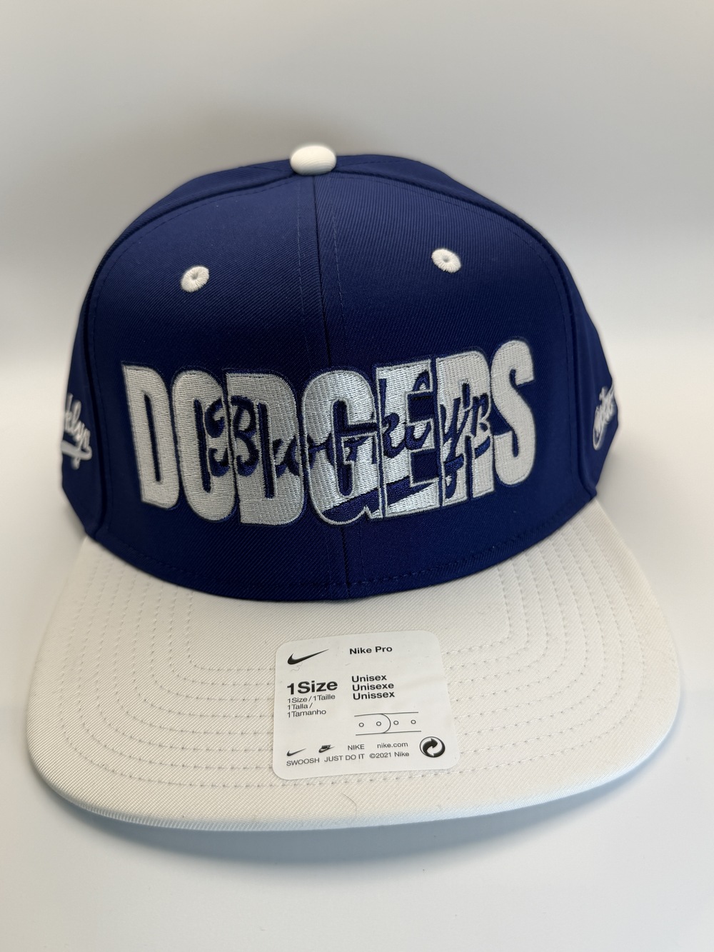 Nike Pro Dodgers Cooperstown Blue White Snapback Hat One Size NWT